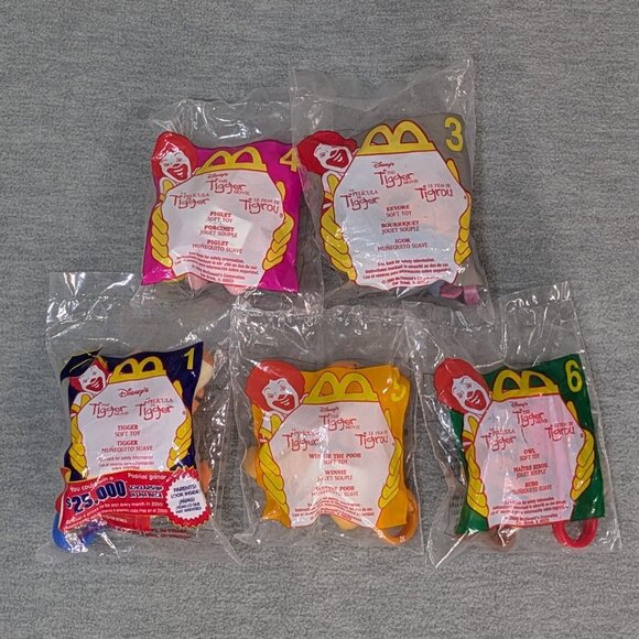 Sealed NIP 2000 McDonald's Happy Meal Toys Winnie the Pooh Set of 5 - Picture 1 of 8